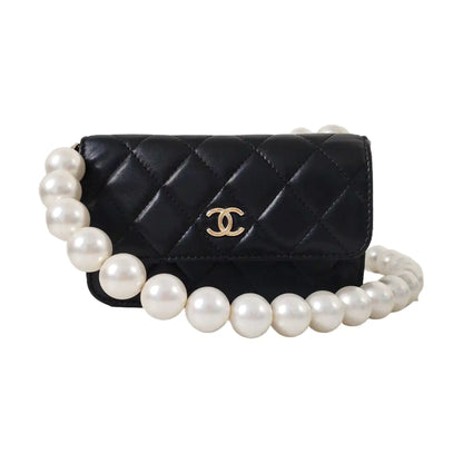 CHANEL WOC Black Lamb Skin Quilted Single Shoulder Bag Golden Hardware 31 Openings-(SKU)-969281710