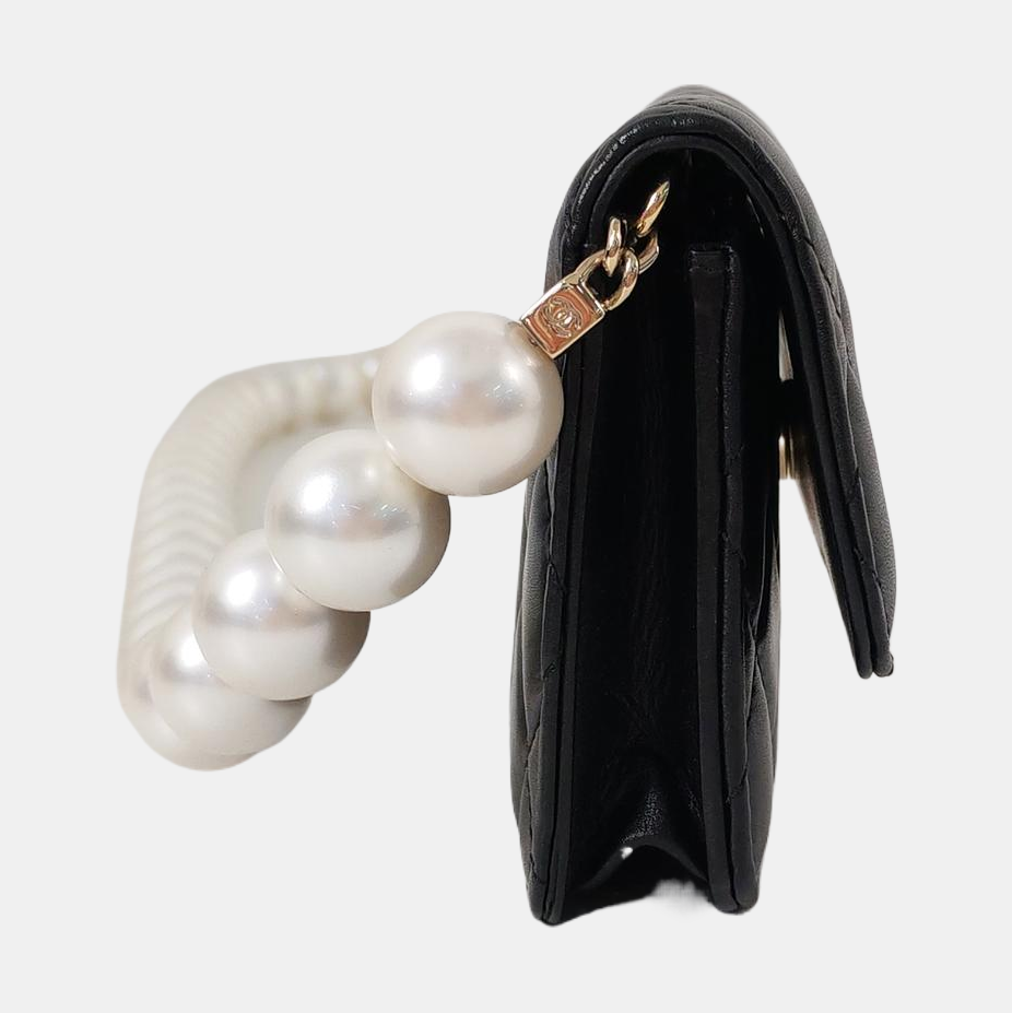 CHANEL WOC Black Lamb Skin Quilted Single Shoulder Bag Golden Hardware 31 Openings-(SKU)-969281710