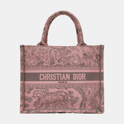 DIOR Book Tote Small Multicolor Canvas Embroidered Handbag-(SKU)-969561946