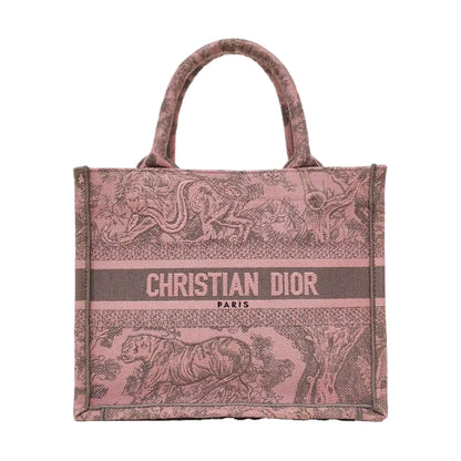 DIOR Book Tote Small Multicolor Canvas Embroidered Handbag-(SKU)-969561946
