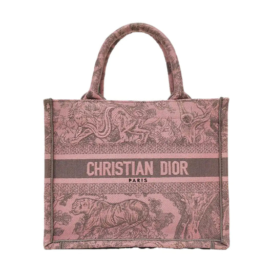DIOR Book Tote Small Multicolor Canvas Embroidered Handbag-(SKU)-969561946