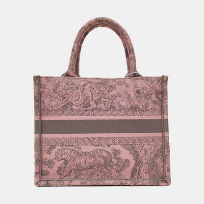 DIOR Book Tote Small Multicolor Canvas Embroidered Handbag-(SKU)-969561946