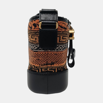 CHANEL GABRIELLE Small Colorful Jacquard Fabric Hobo Shoulder Bag Crossbody Bag 25 Clasp Gold Silver Hardware Removable Shoulder Strap-(SKU)-969483161
