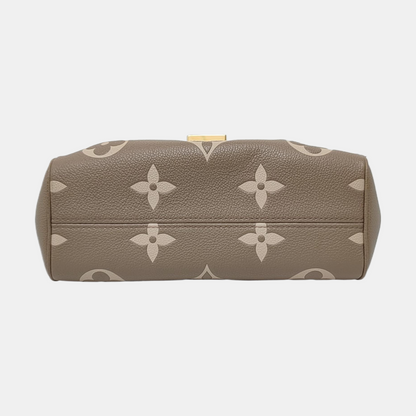 LOUIS VUITTON FAVORITE Gray Cowhide Embossed Shoulder Bag Crossbody 2 Removable Straps Golden Hardware-(SKU)-969275114