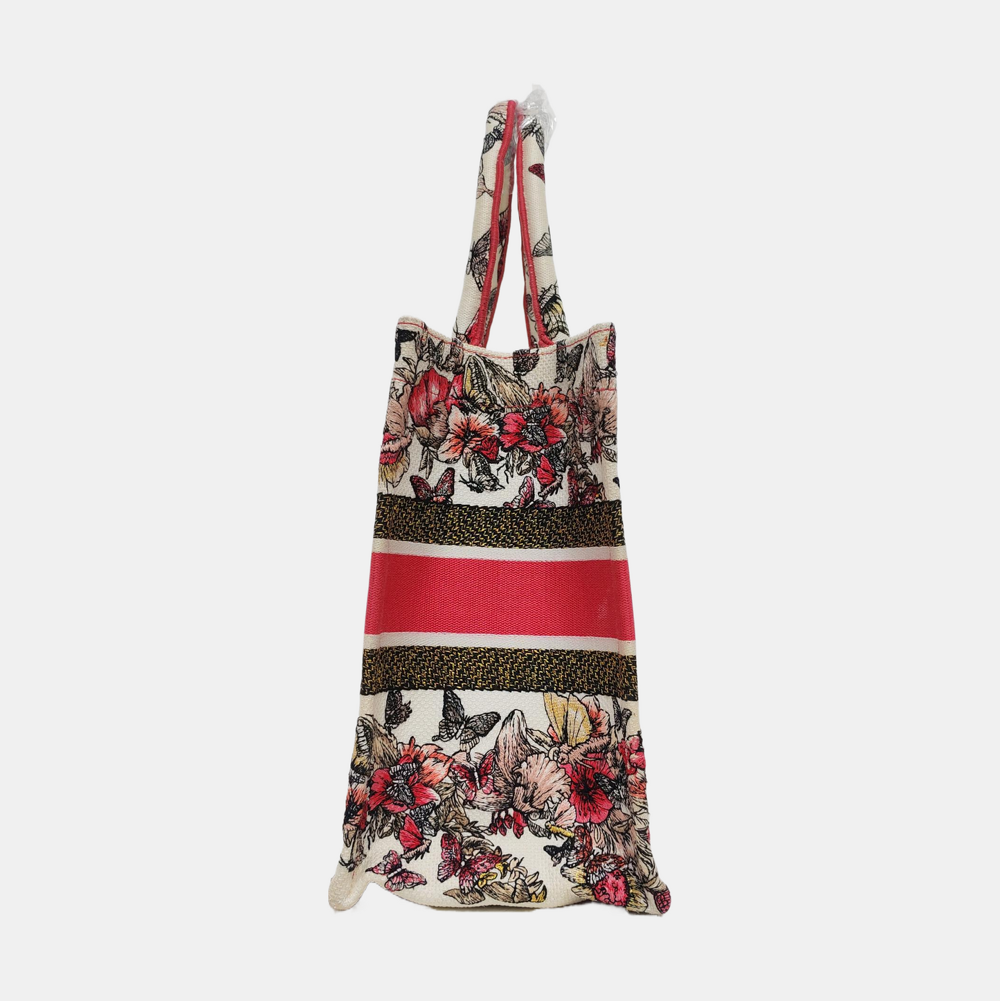 DIOR Book Tote Medium Multicolor Canvas Embroidered Handbag-(SKU)-969631760