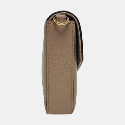 LOUIS VUITTON FÉLICIE Grey Calfskin Monogram Embossed 3-in-1 Shoulder Bag Crossbody with Removable Straps-(SKU)-969625454