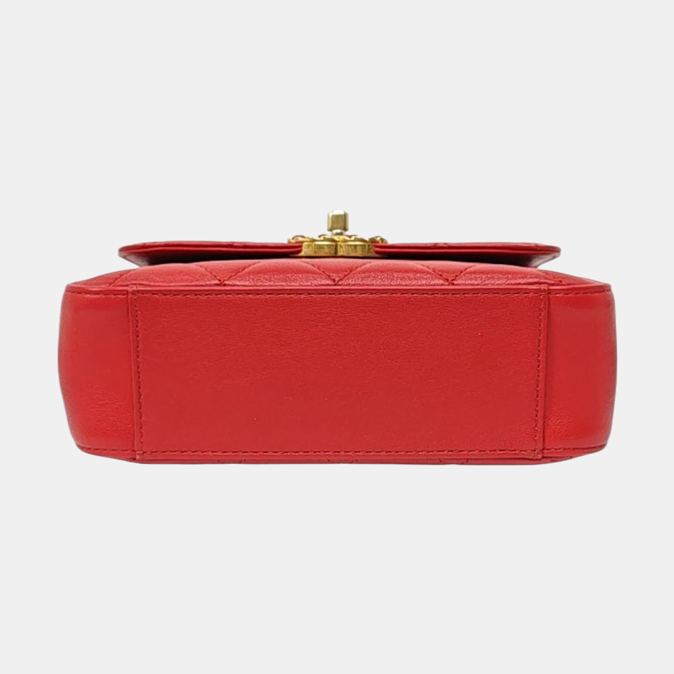 CHANEL CHAIN INFINITY TOP HANDLE Medium Size Red Grained Leather Quilted Shoulder Bag Handbag Crossbody Bag Detachable Strap Golden Hardware 28cm-(SKU)-969743804