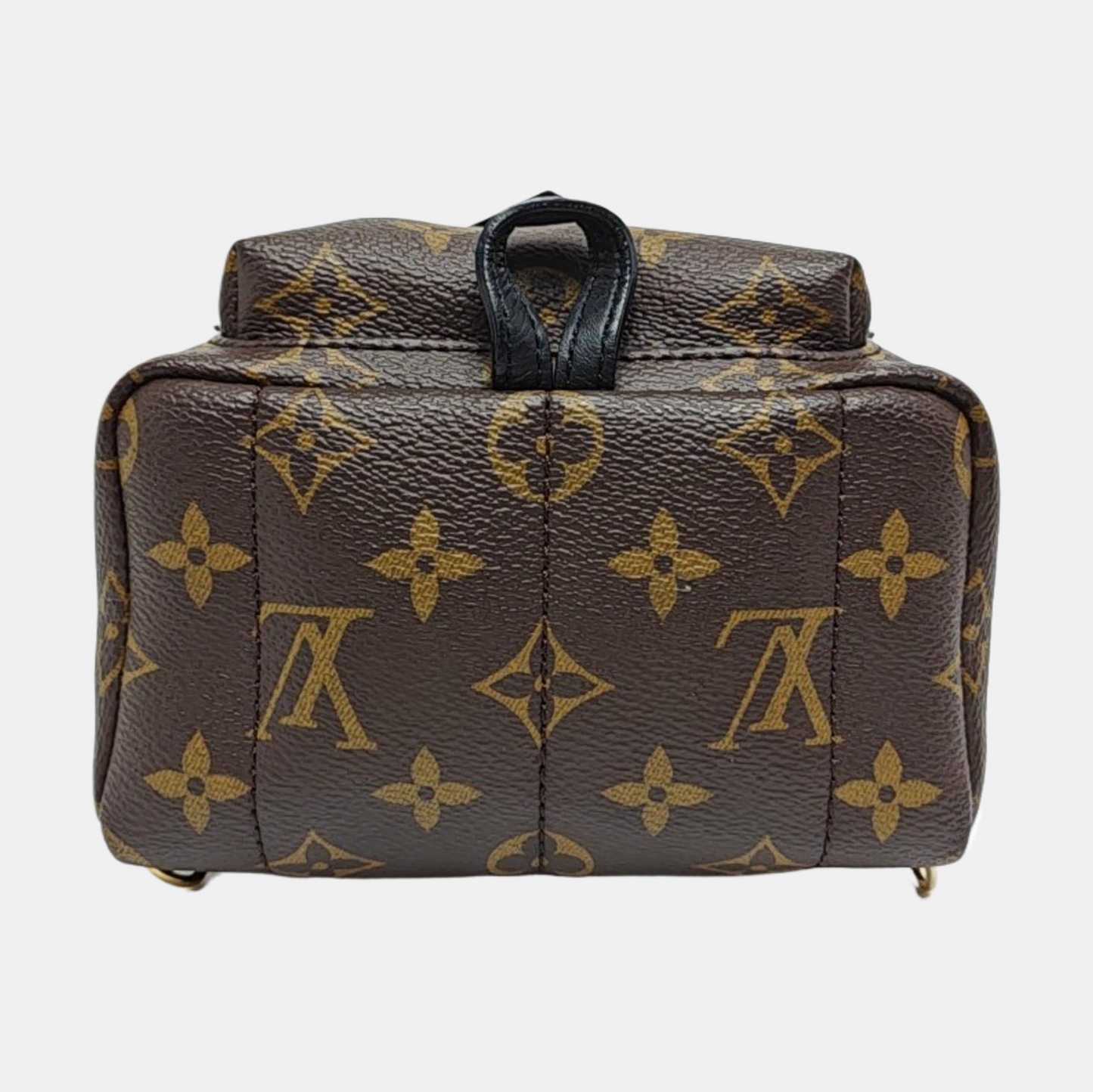 LOUIS VUITTON PALM SPRINGS Mini Brown Coated Canvas Monogram Backpack, Handbag, Crossbody Bag, Gold Hardware, 2 Detachable Shoulder Straps-(SKU)-969911480
