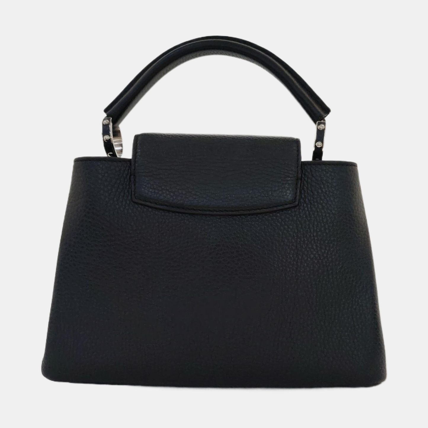 LOUIS VUITTON CAPUCINES BB Black Calfskin Shoulder Bag, Handbag, Crossbody Bag with Detachable Strap-(SKU)-969527103