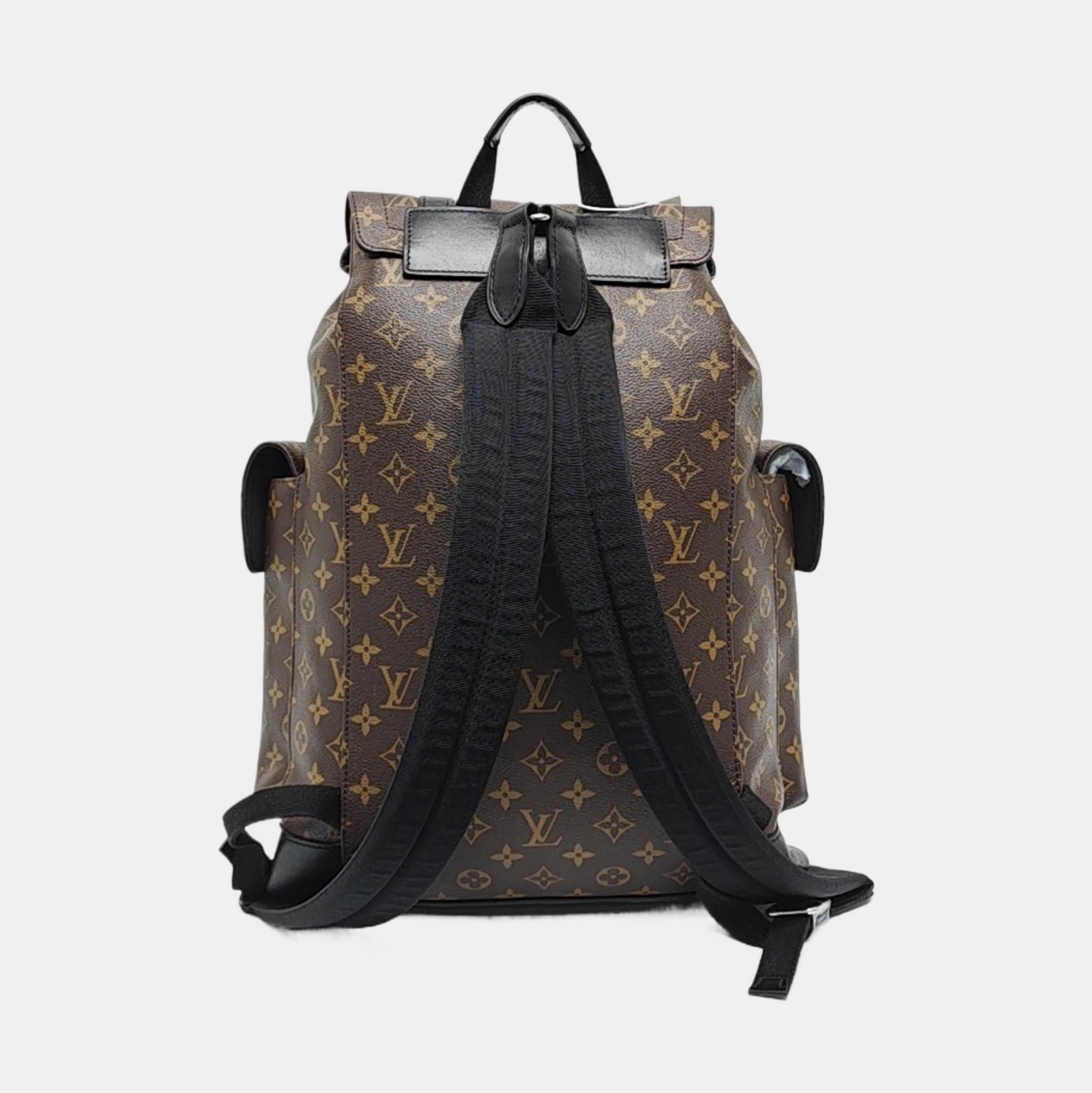 LOUIS VUITTON CHRISTOPHER Small Brown Coated Canvas Monogram Backpack with Silver Hardware-(SKU)-969646194
