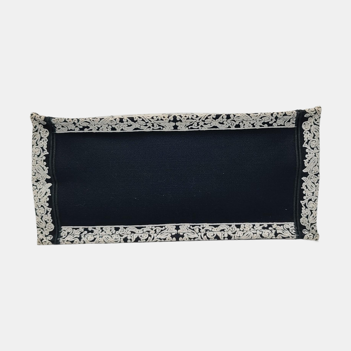 DIOR Book Tote Medium Black Canvas Embroidered Handbag-(SKU)-970100045