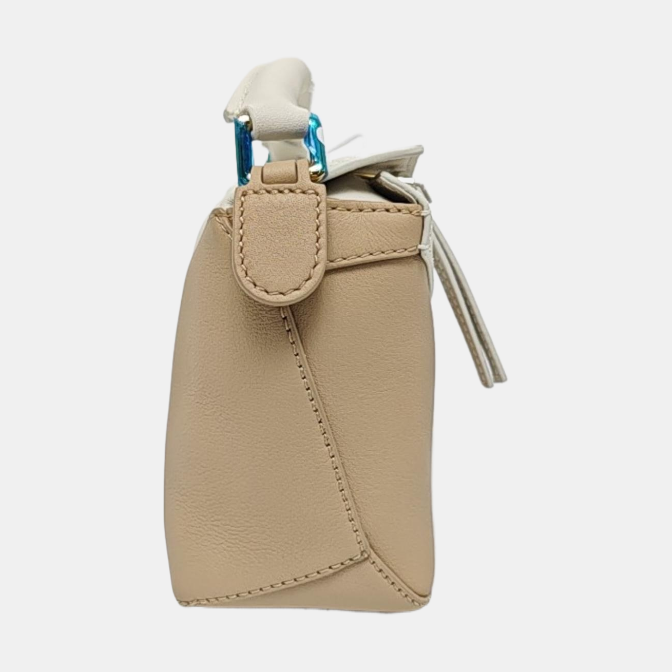LOEWE Puzzle Mini Multicolor Leather Embossed Geometric Shoulder Bag Tote Crossbody Bag Gold Hardware Removable Strap-(SKU)-969738661