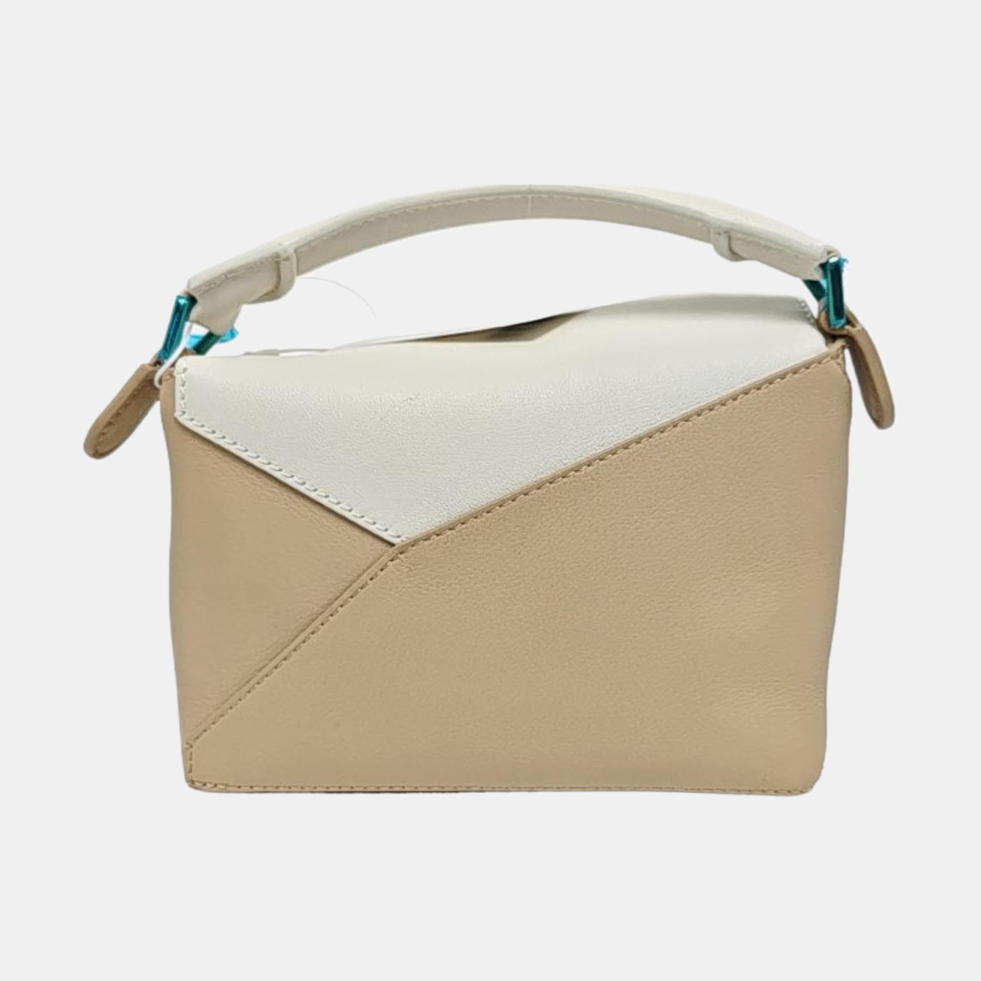 LOEWE Puzzle Mini Multicolor Leather Embossed Geometric Shoulder Bag Tote Crossbody Bag Gold Hardware Removable Strap-(SKU)-969738661