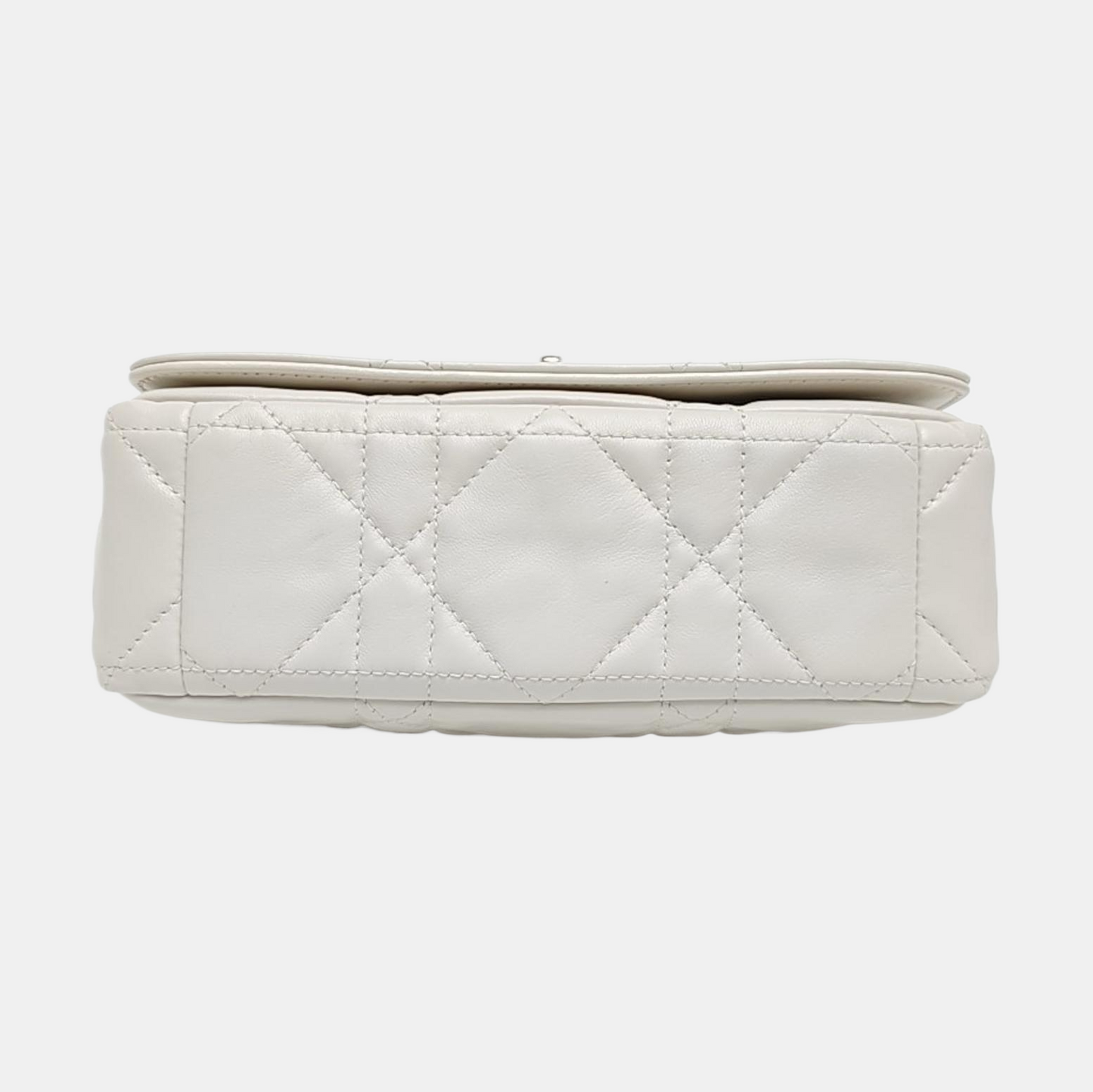 DIOR Dior Caro Small White Lamb Leather Monogram Embroidered Crossbody Shoulder Bag Golden Hardware Removable Strap-(SKU)-969973818