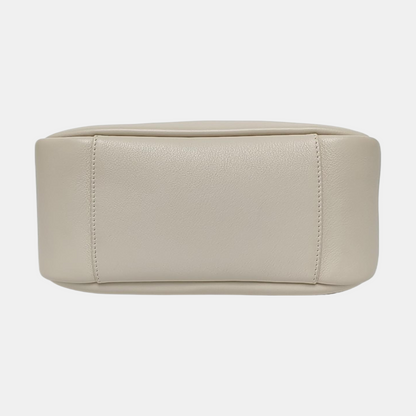 YSL LE 5 À 7 Small White Calfskin Shoulder Bag Golden Hardware-(SKU)-969959729