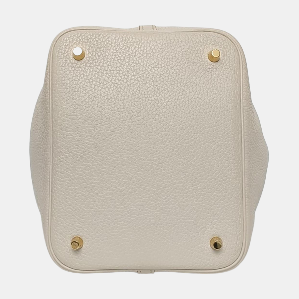 HERMÈS Picotin Lock 22 Cream White Clemence Leather Market Basket Tote Bag with Gold Hardware C-(SKU)-969979907