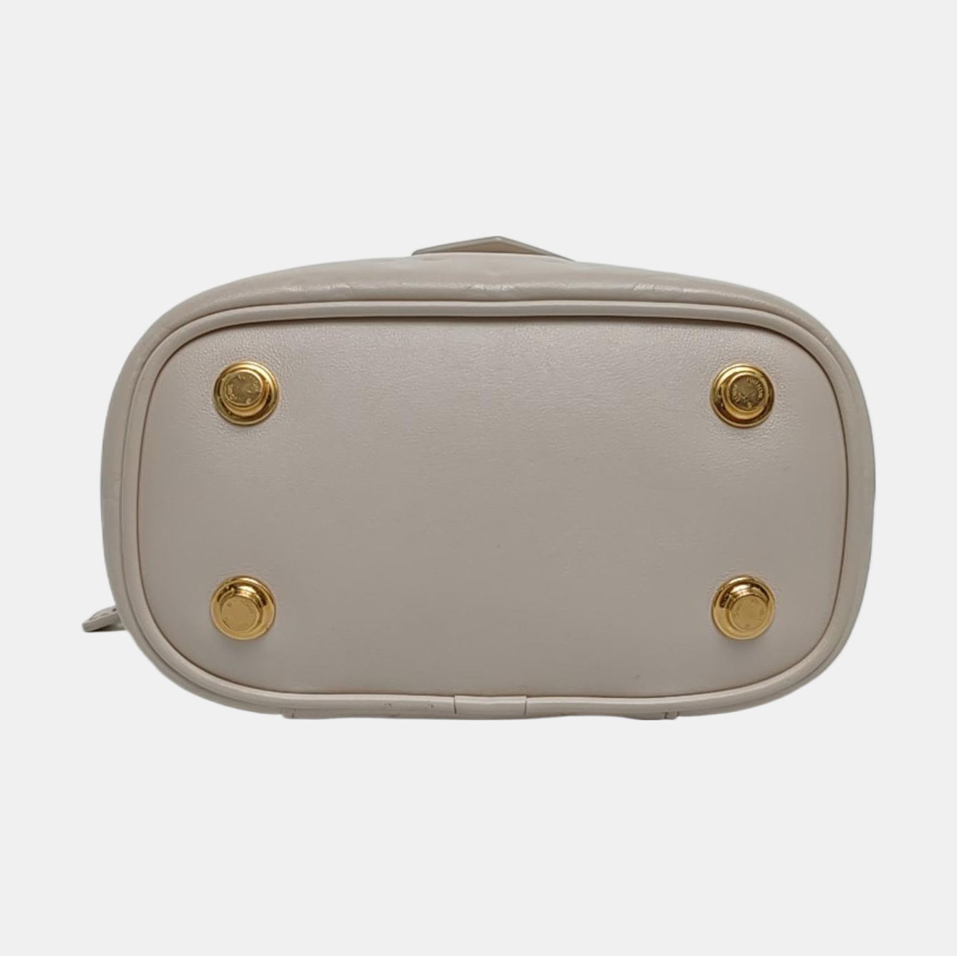 LOUIS VUITTON VANITY CHAIN POUCH Small White Monogrammed Lamb Leather Shoulder Bag with Detachable Strap-(SKU)-969880680