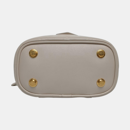 LOUIS VUITTON VANITY CHAIN POUCH Small White Monogrammed Lamb Leather Shoulder Bag with Detachable Strap-(SKU)-969880680