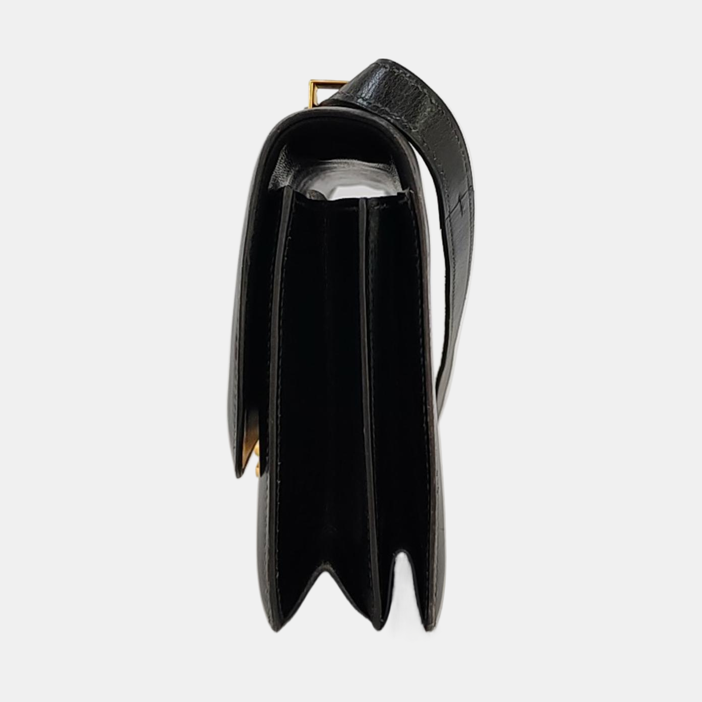 HERMÈS Sac Ring 26 Black BOX Leather Single Shoulder Bag with Gold Hardware Ⓙ Vintage-(SKU)-969780676