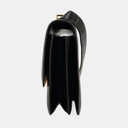 HERMÈS Sac Ring 26 Black BOX Leather Single Shoulder Bag with Gold Hardware Ⓙ Vintage-(SKU)-969780676