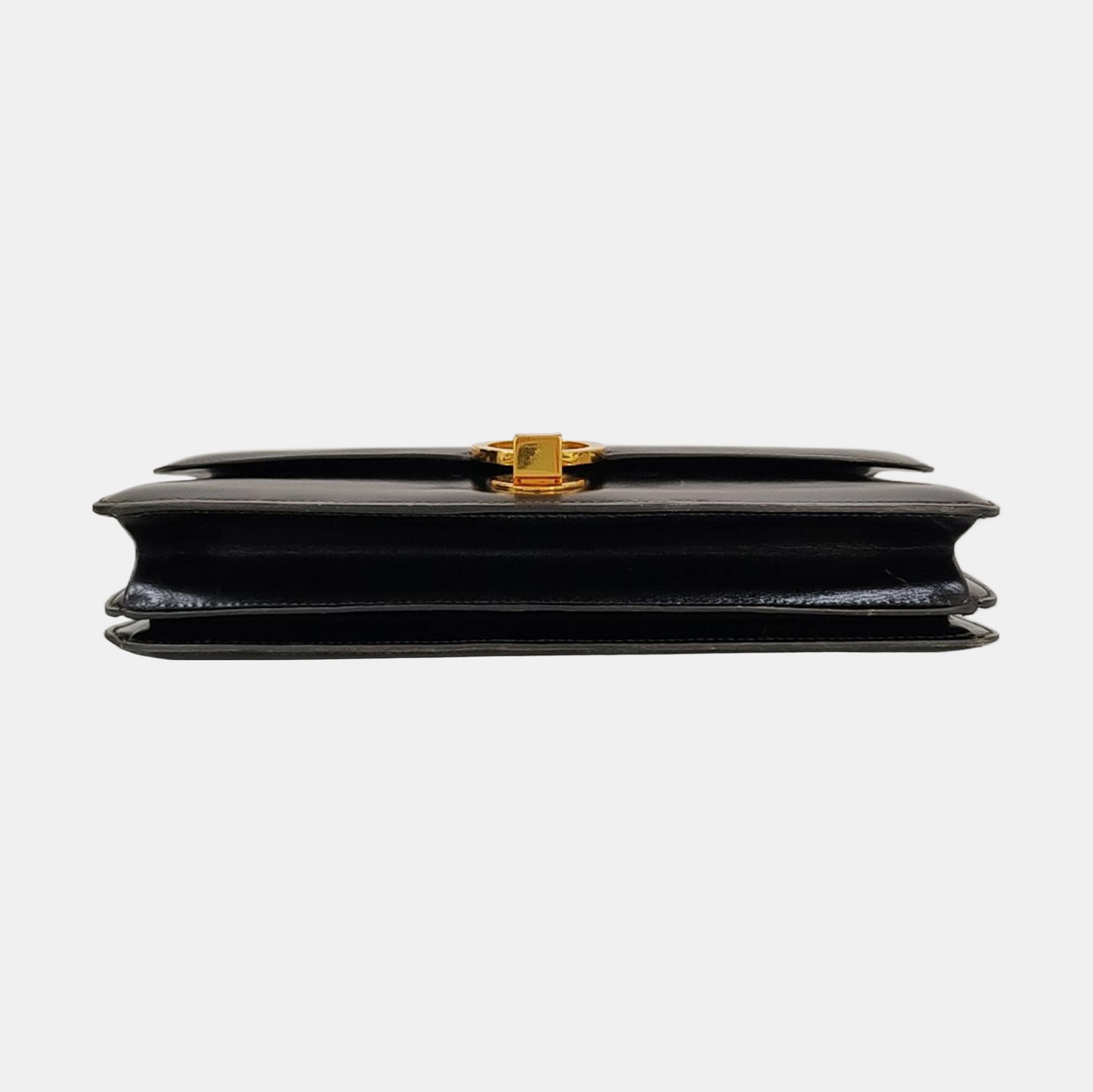 HERMÈS Sac Ring 26 Black BOX Leather Single Shoulder Bag with Gold Hardware Ⓙ Vintage-(SKU)-969780676