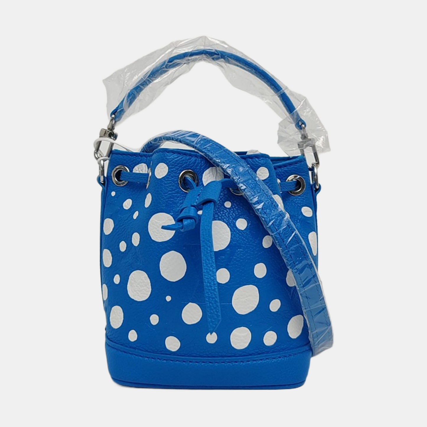 LOUIS VUITTON NOÉ Blue Leather Monogram Damier Embossed Shoulder Bag Crossbody with Detachable Strap-(SKU)-969772208