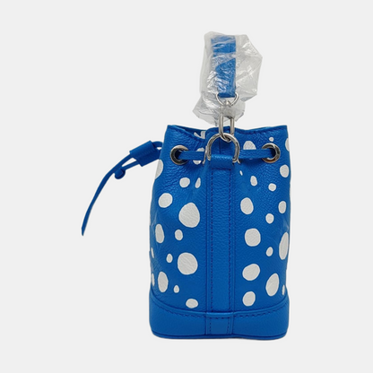 LOUIS VUITTON NOÉ Blue Leather Monogram Damier Embossed Shoulder Bag Crossbody with Detachable Strap-(SKU)-969772208