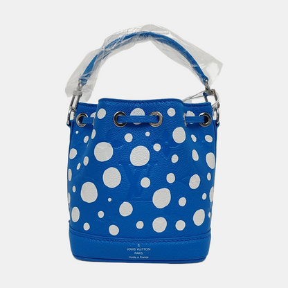 LOUIS VUITTON NOÉ Blue Leather Monogram Damier Embossed Shoulder Bag Crossbody with Detachable Strap-(SKU)-969772208