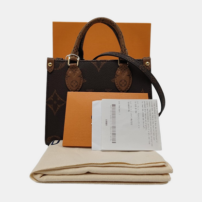 LOUIS VUITTON ONTHEGO BB Brown Coated Canvas Monogram Jungle Bag Crossbody Bag Tote Bag Shoulder Bag with Gold Hardware and Detachable Shoulder Strap-(SKU)-970289683