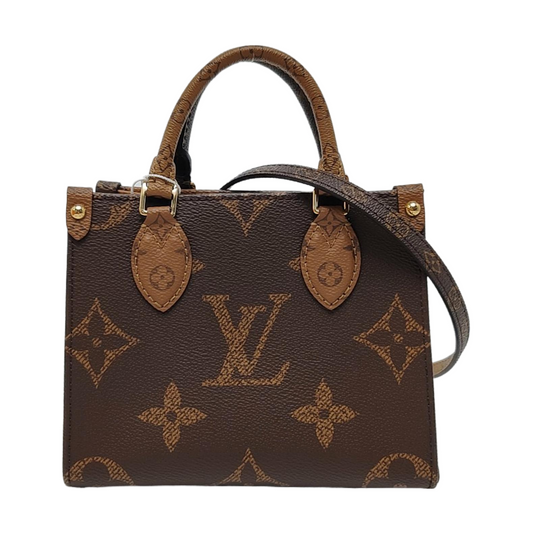 LOUIS VUITTON ONTHEGO BB Brown Coated Canvas Monogram Jungle Bag Crossbody Bag Tote Bag Shoulder Bag with Gold Hardware and Detachable Shoulder Strap-(SKU)-970289683