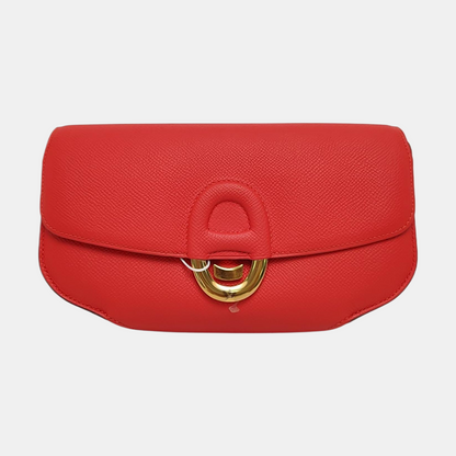 HERMÈS Cherche Midi Red Epsom Leather Monogram Handbag with Gold Hardware, X-(SKU)-970227440