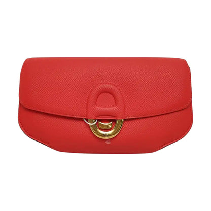 HERMÈS Cherche Midi Red Epsom Leather Monogram Handbag with Gold Hardware, X-(SKU)-970227440