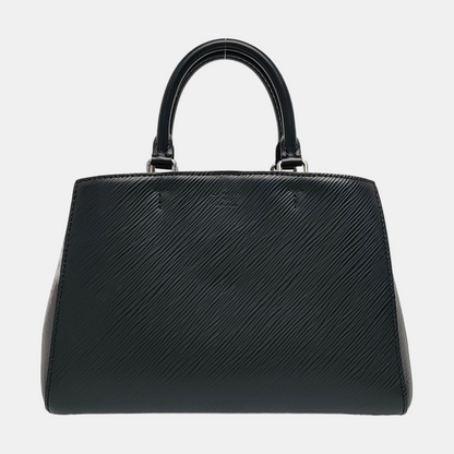 LOUIS VUITTON MARELLE TOTE Black EPI Leather Water Ripple Shoulder Bag Tote Bag Crossbody Bag Adjustable Strap Silver Hardware Pockets Removable Strap-(SKU)-970442017