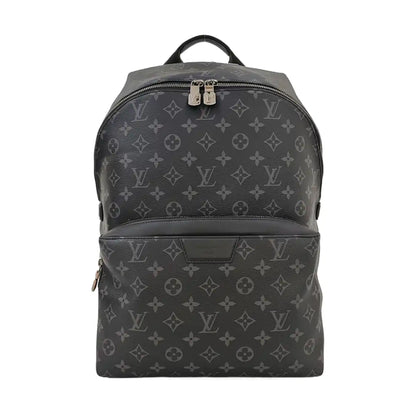 LOUIS VUITTON DISCOVERY Dark Gray Coated Canvas Monogram Print Backpack Tote Bag Silver Hardware-(SKU)-970206573
