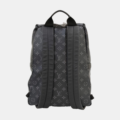 LOUIS VUITTON DISCOVERY Dark Gray Coated Canvas Monogram Print Backpack Tote Bag Silver Hardware-(SKU)-970206573
