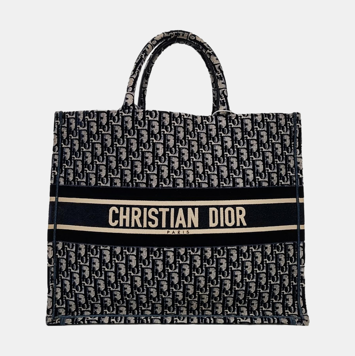 DIOR Book Tote Large Multicolor Velvet Monogram Embroidered Tote and Shoulder Bag-(SKU)-970218460