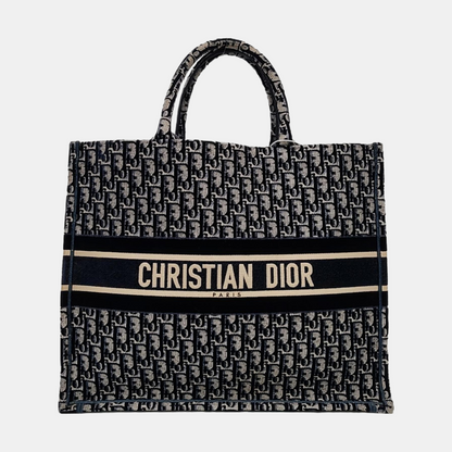 DIOR Book Tote Large Multicolor Velvet Monogram Embroidered Tote and Shoulder Bag-(SKU)-970218460