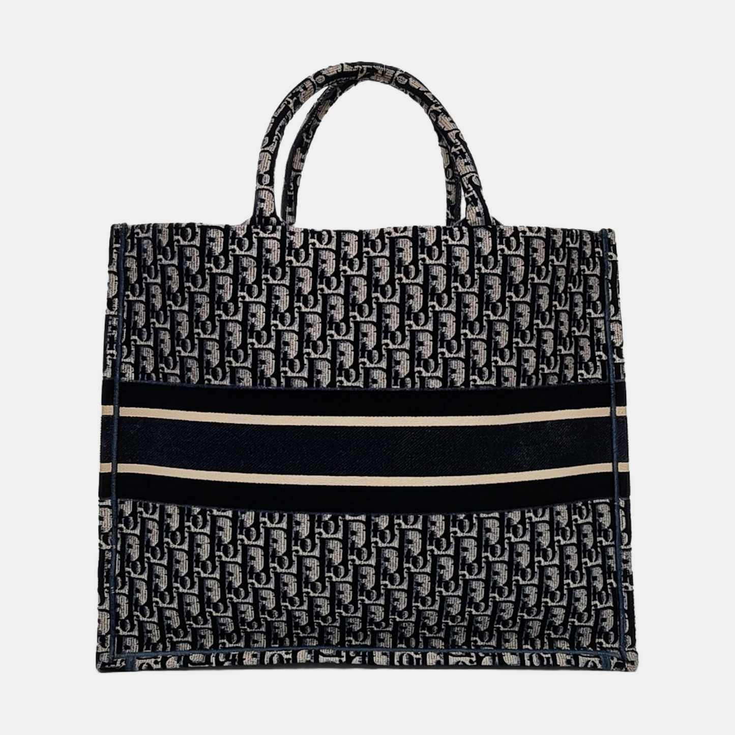 DIOR Book Tote Large Multicolor Velvet Monogram Embroidered Tote and Shoulder Bag-(SKU)-970218460