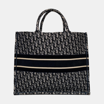 DIOR Book Tote Large Multicolor Velvet Monogram Embroidered Tote and Shoulder Bag-(SKU)-970218460