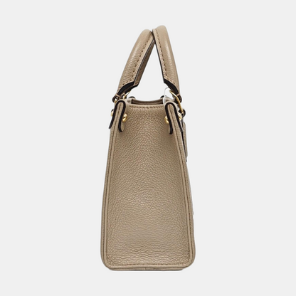 LOUIS VUITTON ONTHEGO BB Elephant Grey Leather Monogram Jungle Bag with Gold Hardware, Detachable Strap-(SKU)-970272031