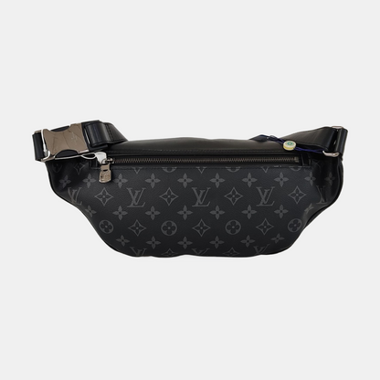 LOUIS VUITTON DISCOVERY Gray Coated Canvas Monogram Fanny Pack Crossbody Bag Chest Bag/Belt Bag Silver Hardware-(SKU)-970471267