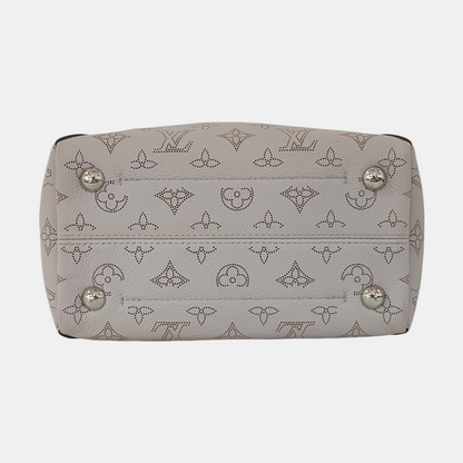 LOUIS VUITTON HINA Small Grey Calfskin Monogram Vernis Crossbody Bag Shoulder Bag Handbag Removable Strap Silver Hardware Pockets-(SKU)-970320254