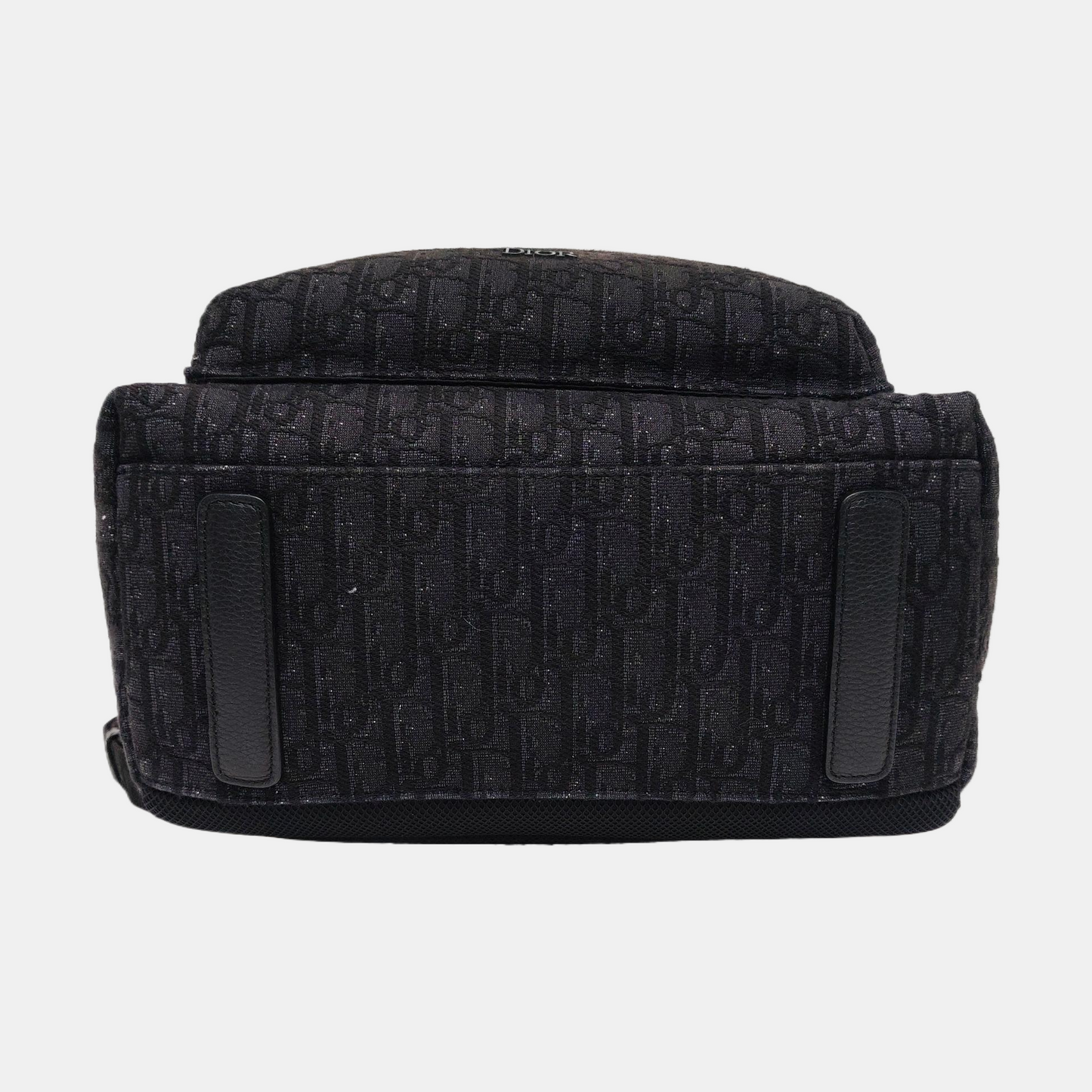 DIOR Rider Black Canvas Monogram Jacquard Backpack with Silver Hardware-(SKU)-970762004