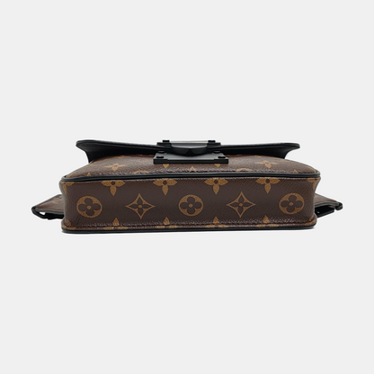 LOUIS VUITTON S LOCK Brown Coated Canvas Monogram Waist Bag with Black Hardware-(SKU)-970661468