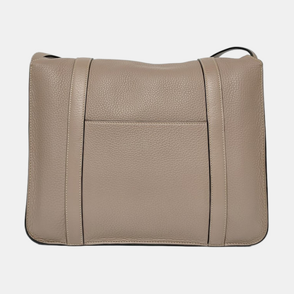 HERMÈS Steve Dove Gray Clemence Calfskin Single Shoulder Bag Crossbody Bag Silver Hardware 🄻-(SKU)-970550032