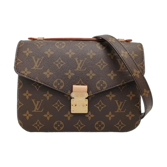 LOUIS VUITTON MÉTIS Medium Brown Monogram Canvas Messenger Bag with Shoulder Strap and Handle, Gold Hardware, Detachable Strap-(SKU)-970894751
