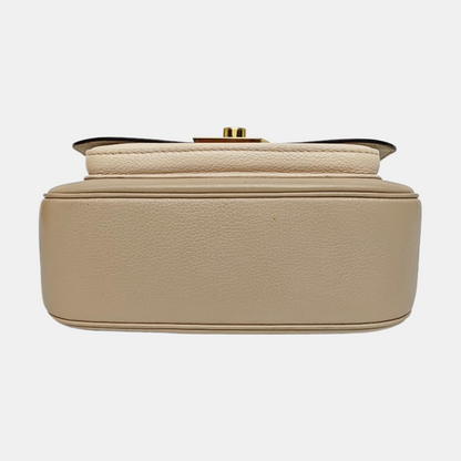 LOUIS VUITTON LOCKME TENDER Khaki Leather Single Shoulder Bag Crossbody Shoulder Bag 2 Removable Shoulder Straps Golden Hardware Complete Accessories-(SKU)-970899092