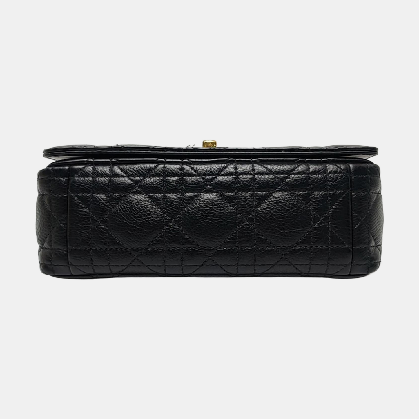 DIOR Dior Caro Small Black Leather Cannage Quilted Single Shoulder Bag Crossbody Bag Golden Hardware Removable Strap-(SKU)-970717484