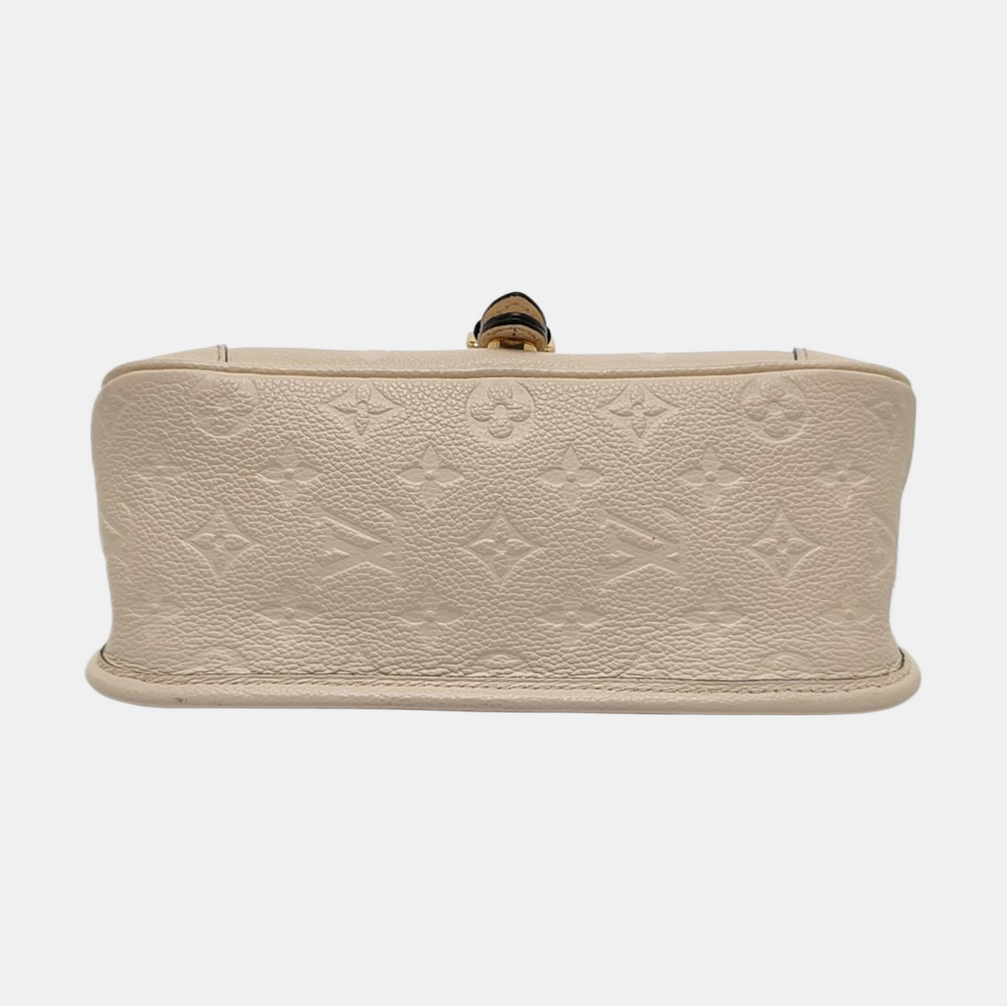 LOUIS VUITTON DIANE Beige Calfskin Monogram Crossbody Shoulder Bag with Detachable Strap and Golden Hardware, 2 Straps-(SKU)-970862956