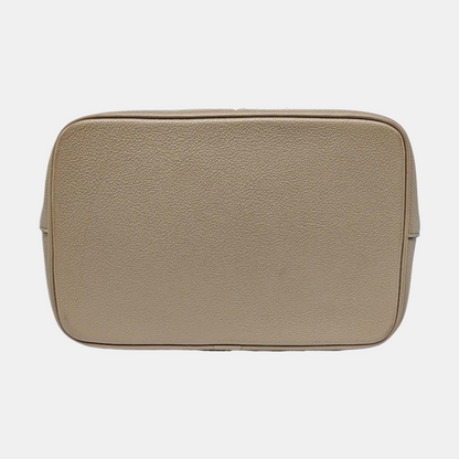 LOUIS VUITTON NÉONOÉ Medium size grey leather embossed Neonoé bag single shoulder bag with handle, gold hardware, 2 interior pockets, removable shoulder strap-(SKU)-971042699